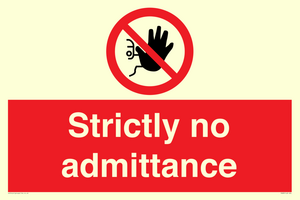 strictly no admittance